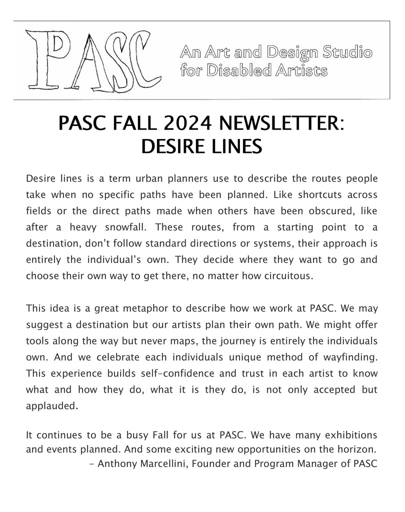 PASC Fall Newsletter: Desire Lines and Imagination Maps