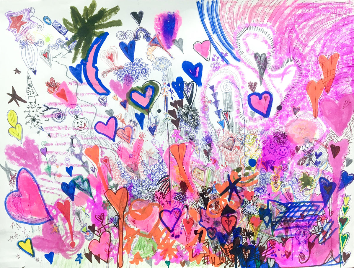 Promise Vos Pink Flower Heart 2022 Mixed Media Paper 18x24 Sm 1200x909 ?v=1657709002
